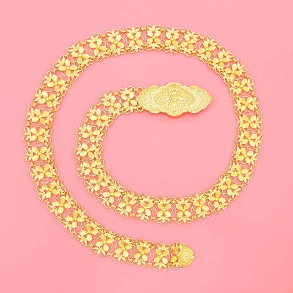 Metal Ethnic Style Belt Tassel Dance Dress Belt Chains Classic Gold Belt  Festival Accessory