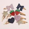2/8pcs Cute Girls Star Hair Clips Heart Shaped Hairpin Hair Bows Barrettes Clips Alloy Hair Pins Kids Children Headwear