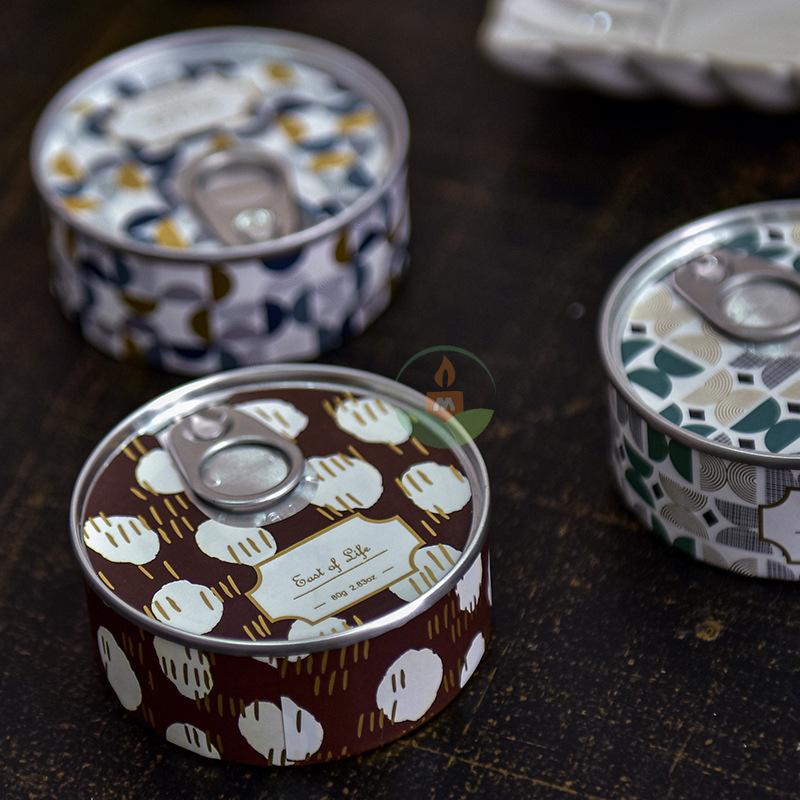 Handmade Soy Wax Tin Can Scented Candle, Creative Tinplate Scented Souvenir Can Candle