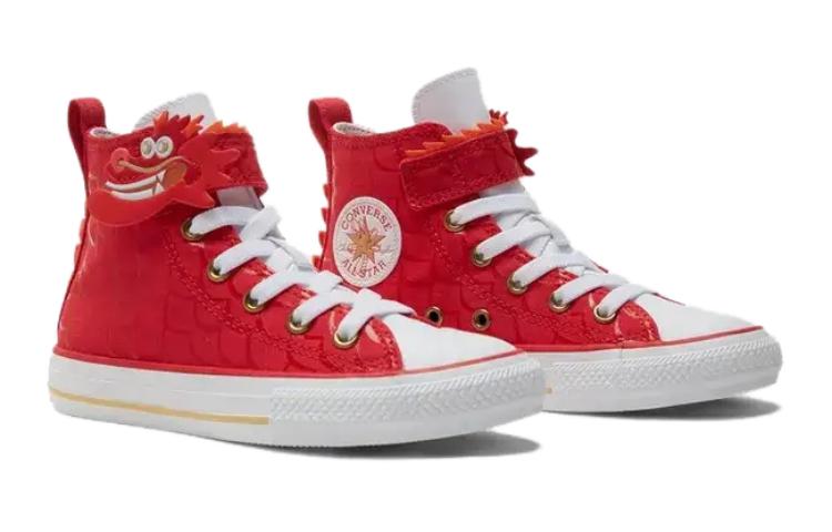 Converse Cushioning, Wear Resistant High Top Kids' Skateboarding Shoes Red A08703C