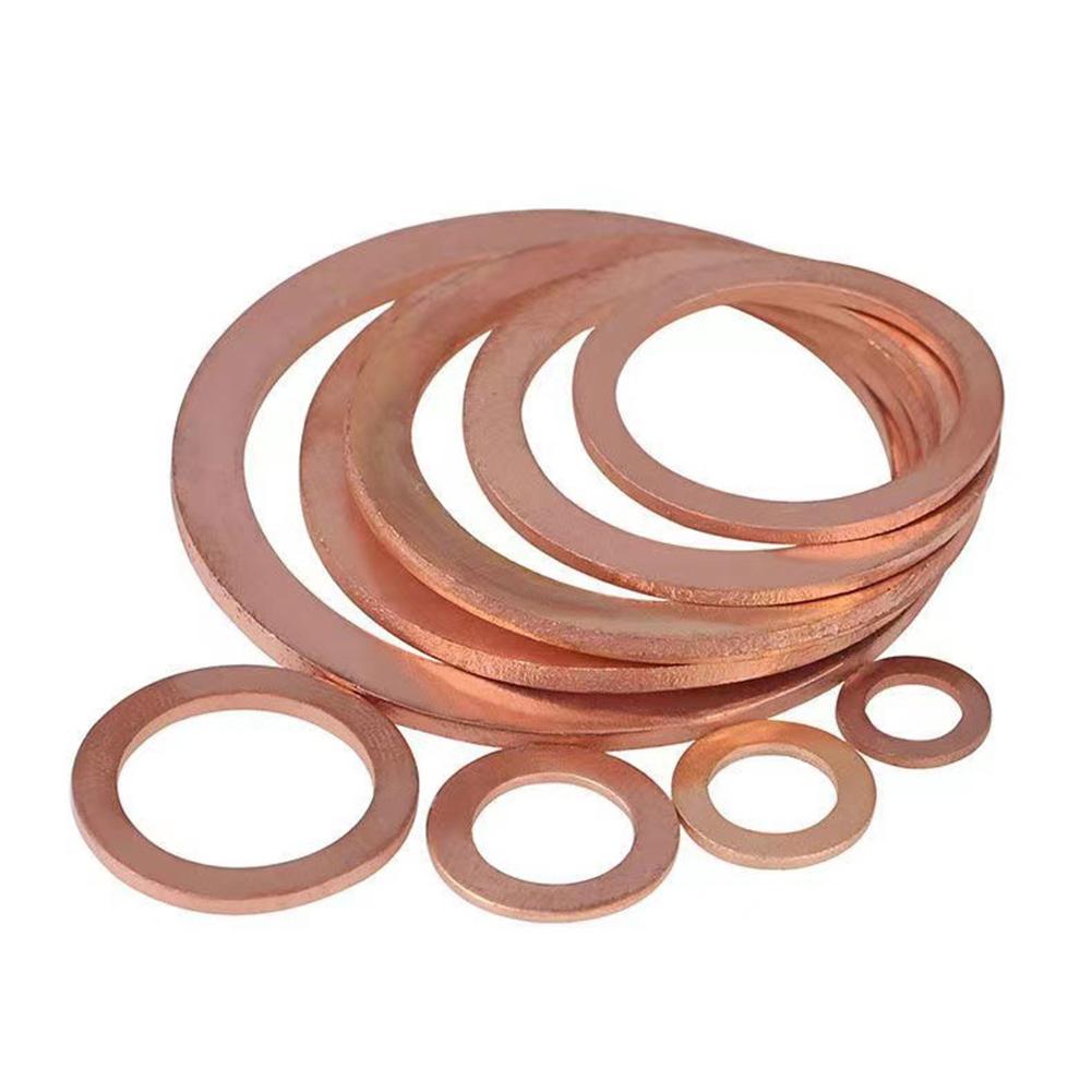 Copper Washers Set 200 Pieces M5 Flat Sealing Rings Kit for Automotive Plumbing Pumps and Industrial Equipment China Mainland