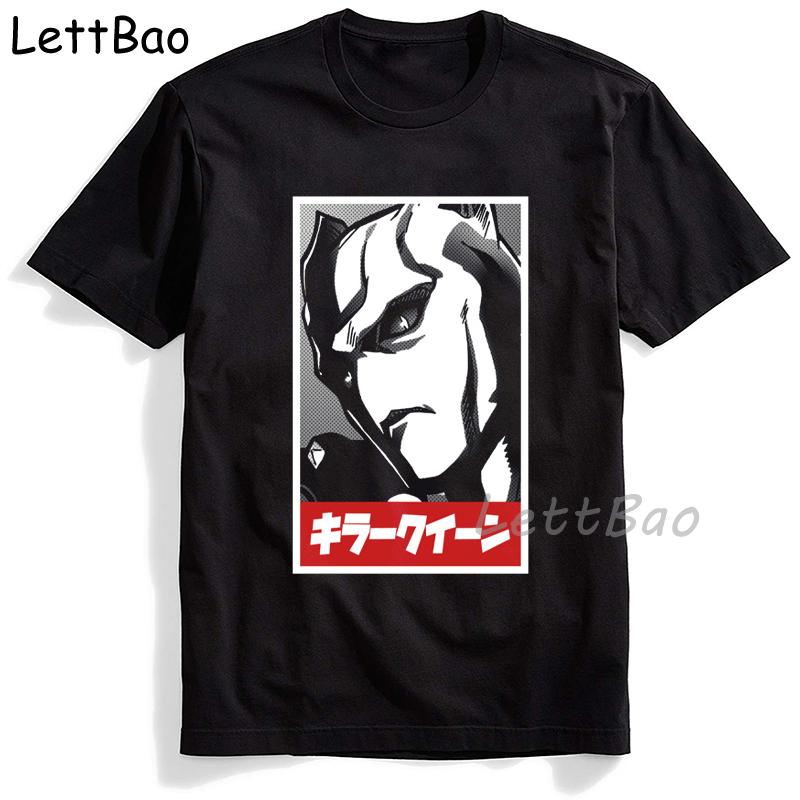 Jojos Bizarre Adventure Printed T Shirt Men Japanese Anime Male Tshirt Short Sleeve Funny