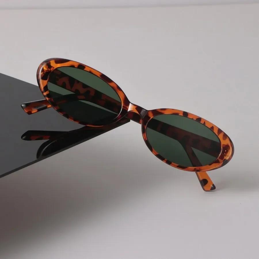 Designer Oval Sunglasses Women Men Retro Black Sun Glasses Luxury Personality Eyewear Mirror Small Frame Brand