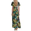 Women's Summer  Casual Floral Print  Round Neck Midi Dress Basic Classic Outdoor Everyday Short Sleeve Loose Dress