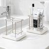 Stainless Steel Toothbrush Holder With Tray Simple Design Washbasin Storage Rack  Home