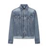 Jachetă de Blugi Americană Retro Streetwear pentru Bărbați, Croială Relaxată, cu Detaliu Buton Deconstruit, Îmbrăcăminte de Exterior Casual de Toamnă