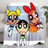 1PC The Powerpuff Girls printed blanket, all season lightweight home office outdoor nap multifunctional blanket A3