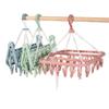 Multi-Functional Heavy-Duty Plastic Clothes Drying Rack With 12-32 Clips Socks Underwear Towels Indoor Outdoor Use