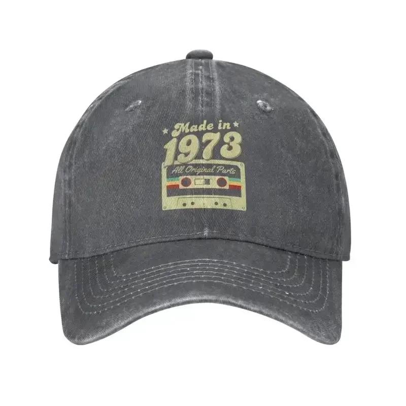 Personalized Cotton Vintage Made In 1973 Baseball Cap Outdoor Women Men'S Adjustable Birthday Dad Hat Spring