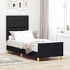 Bed Frame with Headboard Black 80 x 200 cm Fabric