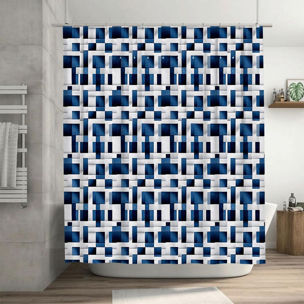 Bathroom Shower Curtain Waterproof Vintage Floral Pattern Farmhouse Decor Fabric Liner Modern Abstract Art Design Home Textile