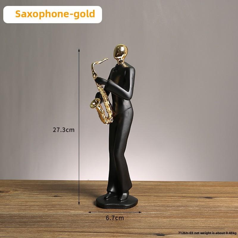 Elegant Resin Musician Statue Collection For Tv Cabinet Or Bookshelf Display