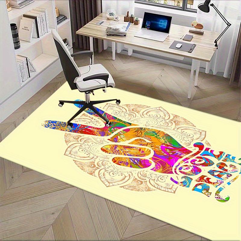 Office Carpet: Colorful Peace Sign Design with Intricate Patterns Perfect for Sofa Protectio