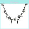 Gothic Style Thorns Pendant Chain Alloy Jewelry For Men Women Fashion Accessory