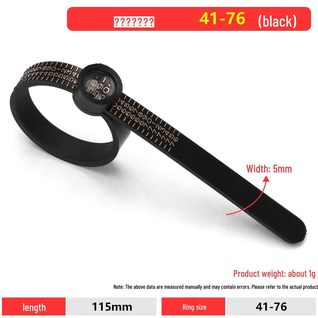 Ring Sizer Measuring Tape with Magnifying Glass for Finger Circumference