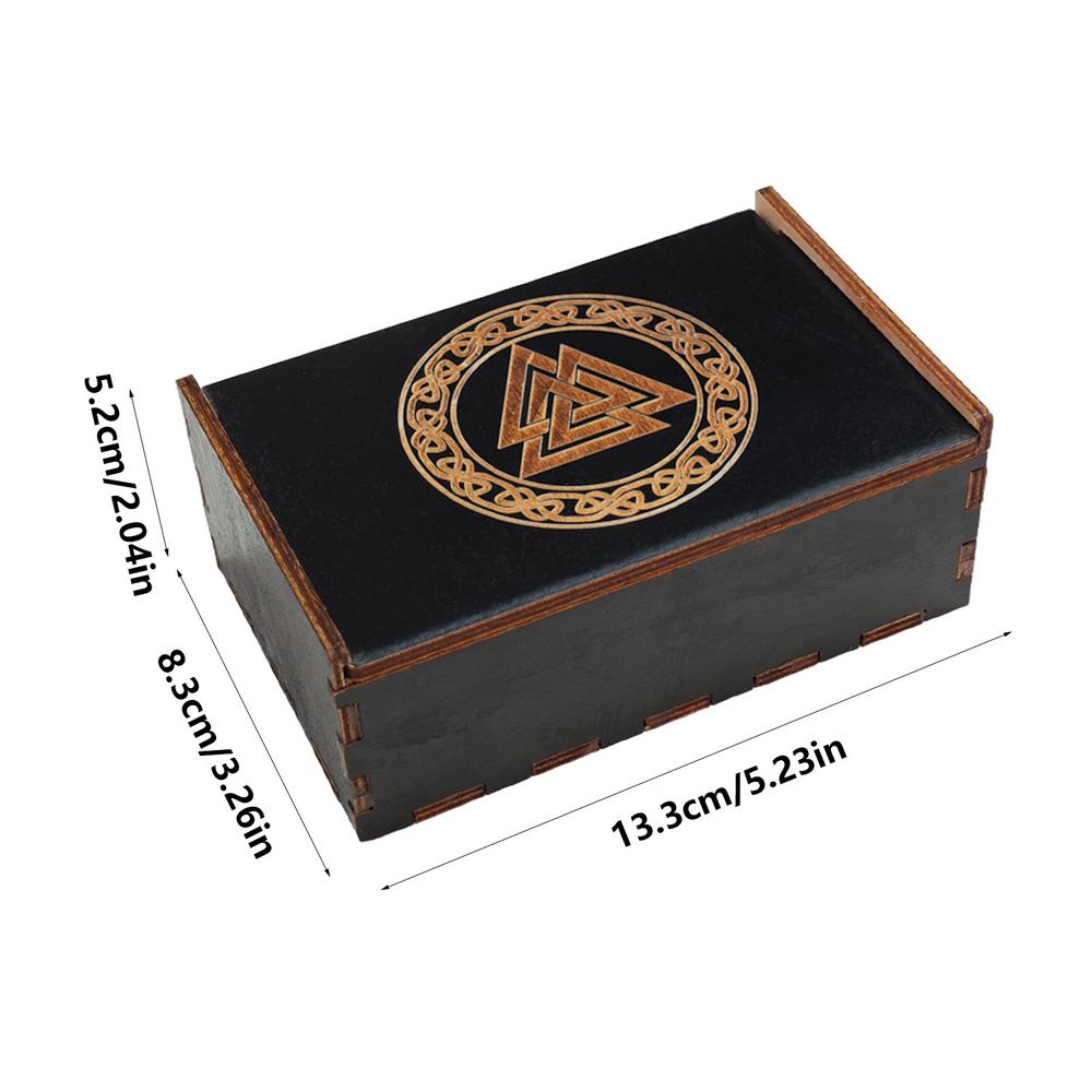 Tarot Cards Storage Box Wooden Lotus Printed Storage Box Crystals Jewelry Astrology Dice Playing Card Gift Storage Organizer Box