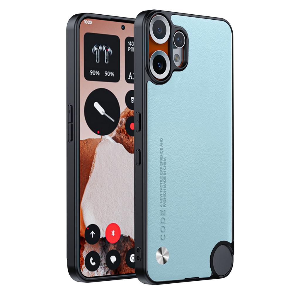 

Чехол для Nothing CMF Phone 2 Pro Case Роскошная Текстура волокна Защита из ПУ-кожи Capa Ударопрочная Крышка NothingCMF Phone2Pro светло-синий