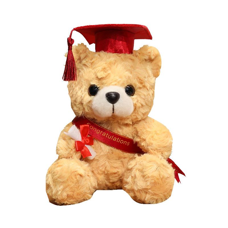 Graduation Bear Plush Toy with Doctor's Hat - Commemorative Teddy Gift