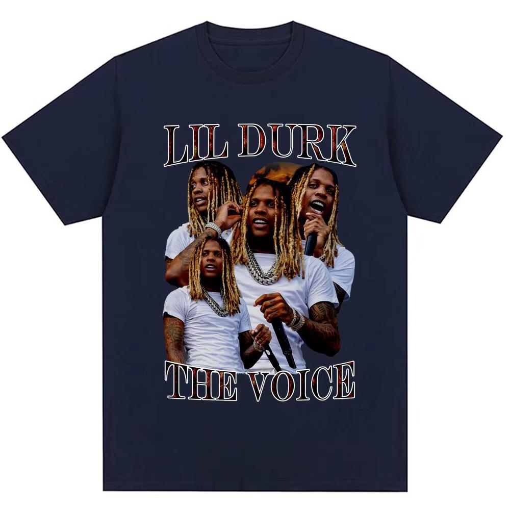 

Rapper Lil Durk Hip Hop Graphic TShirt Unisex Women Gothic Punk Vintage Tshirts Oversized Cotton Casual Summer T Shirt Streetwear S
