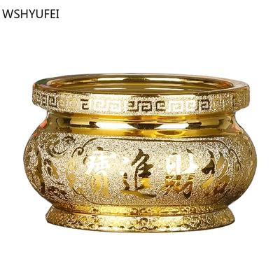 Ceramica Dio della Ricchezza Bruciatore di Incenso Ornamenti Sala Buddha Accessori per l'Adorazione Forniture per Decorazioni Buddiste Tradizionali