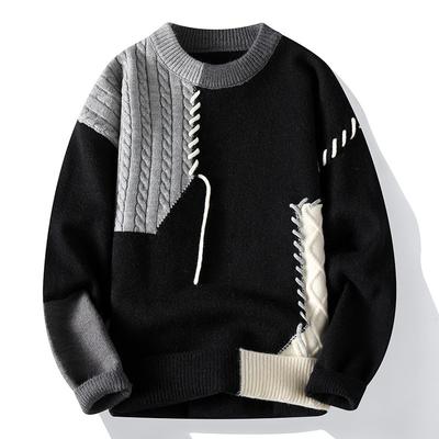 Heißer Verkauf, Direktlieferung, Herbst und Winter Neuer lässiger Rundhals-Pullover Unterteil Gestrickter Pullover Große Größe Lockerer Pullover