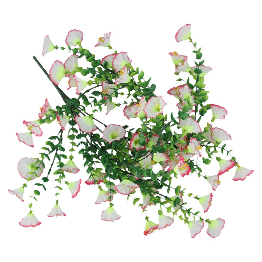 1PCS Artificial Fake Morning Glory Hanging Flowers Lifelike Outdoor Decor Garden Wall Hanging Plants Wedding Decoration