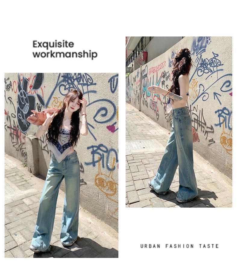 Autumn Women’s Mid-Low Waist Wide Leg Flare Jeans - Loose, Slimming, Ripped, Straight Micro Flare Pants