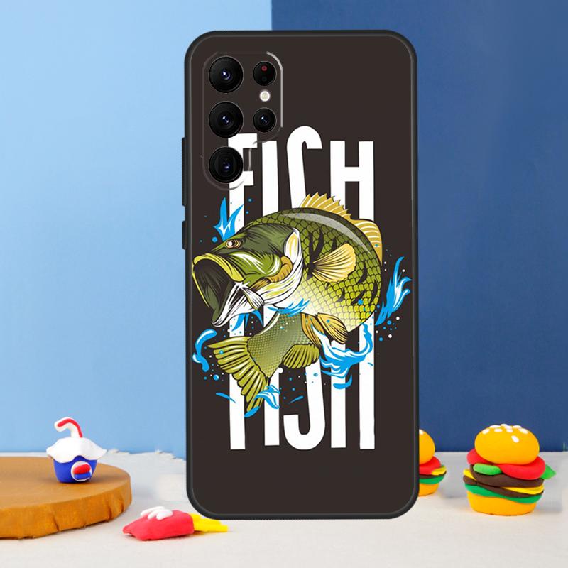 Fishing Fisherman Phone Case For Samsung Galaxy S24 S25 Ultra S9 S10 S20 S22 S21 S23 Plus S24 FE Cover Coque