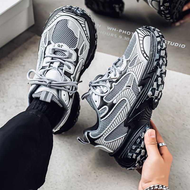 New Fashion Men 's Four Seasons Comfortable Thick Sole Shoes Students BoysTrending Soft Sole Breathable Casual Running Sneakers