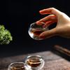 Set da 6 pezzi 50ml Vetro a doppia parete trasparente resistente al calore Piccola tazza da tè Kung Fu Tazze da degustazione Servizio da tè Tazzine da tè cinesi