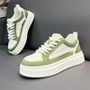 Men's Shoes Summer Breathable Trend Versatile Casual White Board Shoes Youth Non-slip Sports Thick Sole Heightening White Shoes