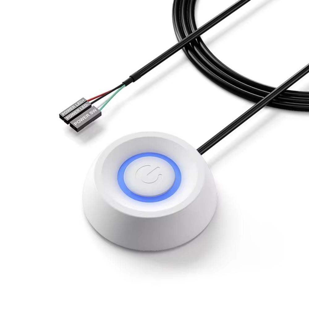 with 1.8m Cables PC Power Button Switch LED PC Power Switch Button  for Desktop Computer