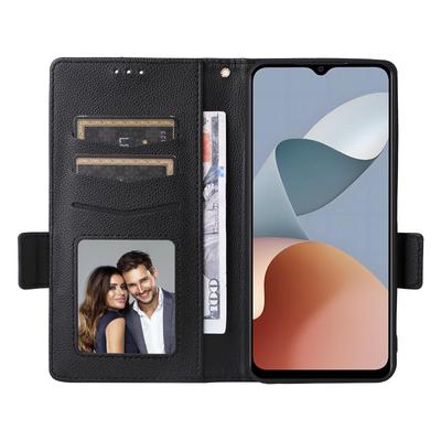 For ZTE Blade A54 Case Leather Wallet Phone Cover with Wrist Strap