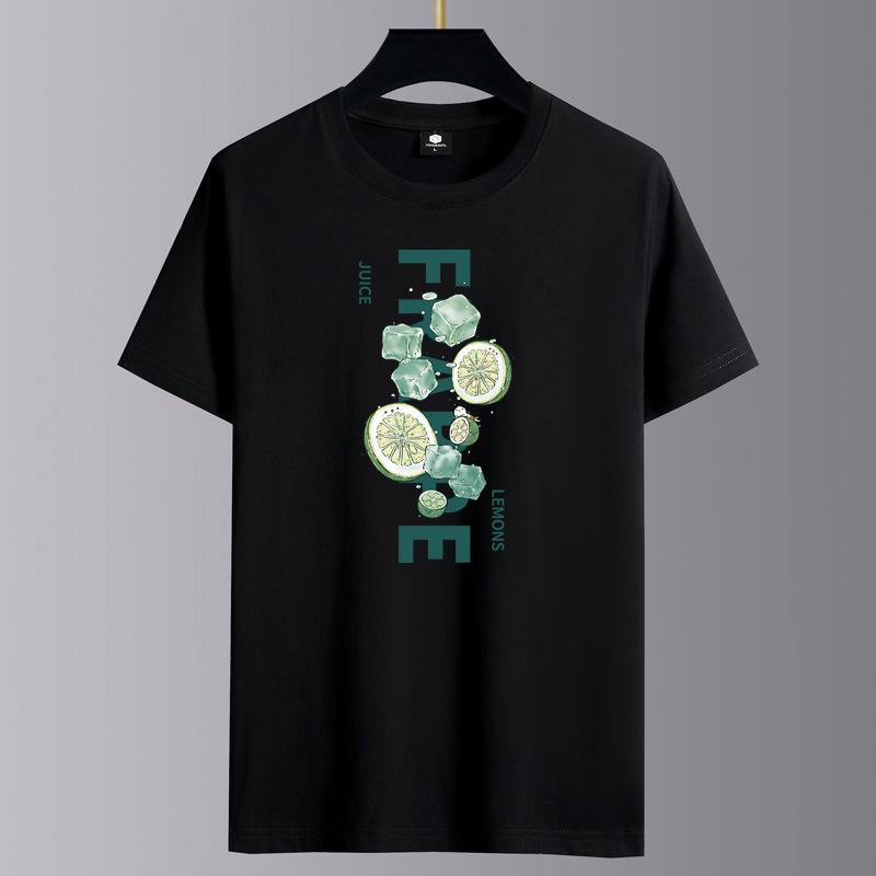 Men's Cotton Short-Sleeve Summer T-Shirt - Loose Fit Trendy Top