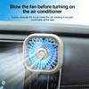 Mini Car Fan Usb Charging Car Air Outlet Electric Fan Multifunctional Led Light Seven-Blade Turbo Fan Car Electronic Supplie