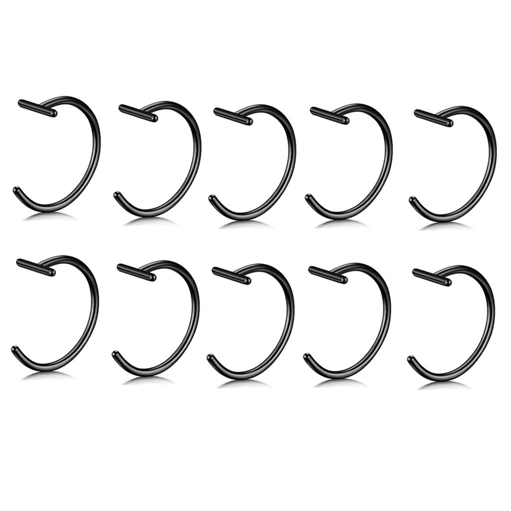 Piercing do wargi na klips 18G Stal nierdzewna Hipoalergiczny Punk Bez przekłuwania Pierścień do warg Pozłacany Kolczyk do chrząstki ucha Conch Cuff