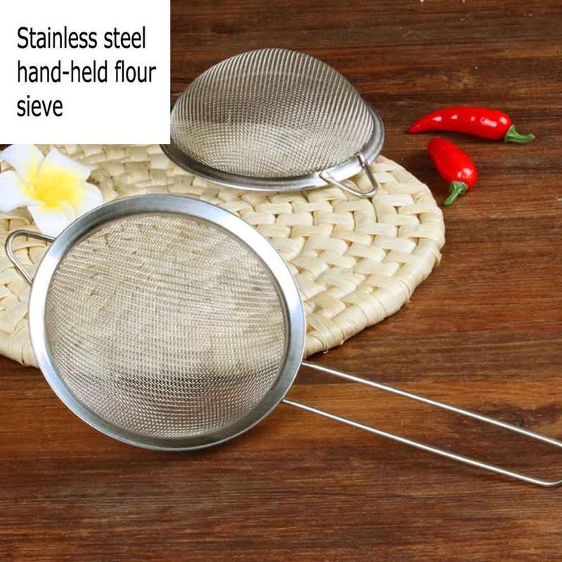 Buy Stainless Steel Wire Fine Mesh Oil Strainer Flour Sifter Sieve Colander at affordable prices