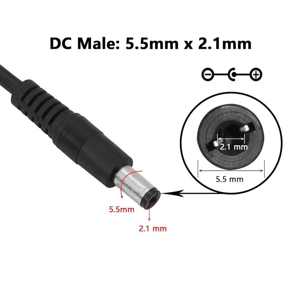 USB Type C to DC 5.5x2.1mm 5V 9V 12V boost Power Supply Cable for Router LED Light Speaker CCTV Camera, USB Charger boost Cable