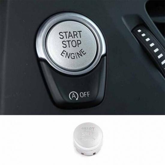 Matte Silver Inner One-Click Startup Button 2011-17 Cover Trim For BMW 5 Series
