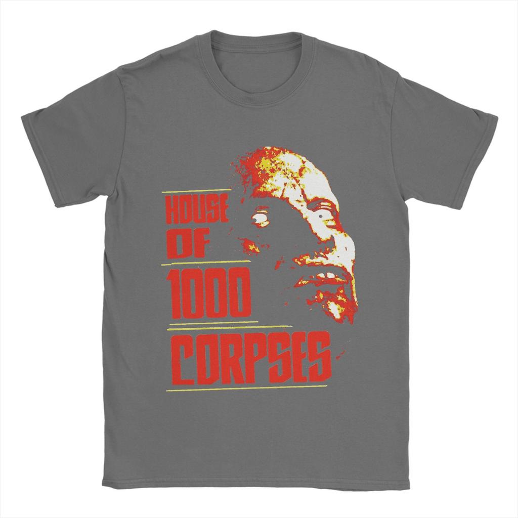 2025 Summer House of 1000 Corpses 100 Pure Cotton Printed Tshirt for Couple Beach Funny Crewneck Fashion Tee Shirt Big Size