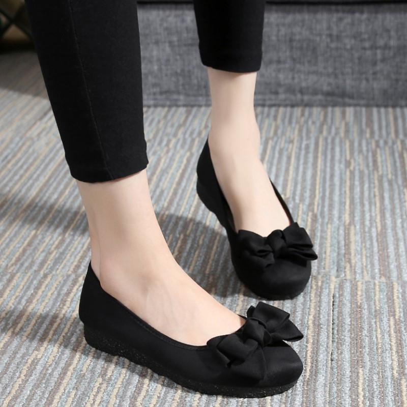 Women's Black Polyurethane Lazy Loafers - Lightweight, Comfortable, Flat Bottom Shoes