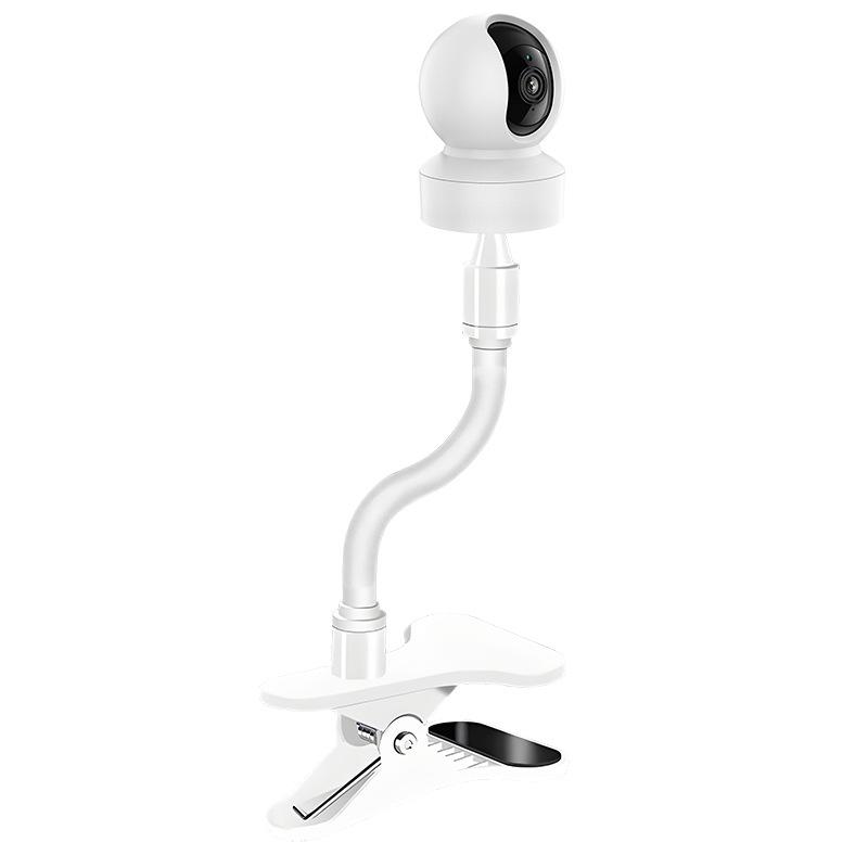 Protable Camera Holder Stand Flexible Camera Clamp Mount Baby Monitor Webcam Monitor Punch-free Bendable Bracket Base With Clip