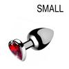 Jeweled Plug Heart Gem Red 6.5 X 2.7 Cm - Booty Sparks - Anal Jewelry