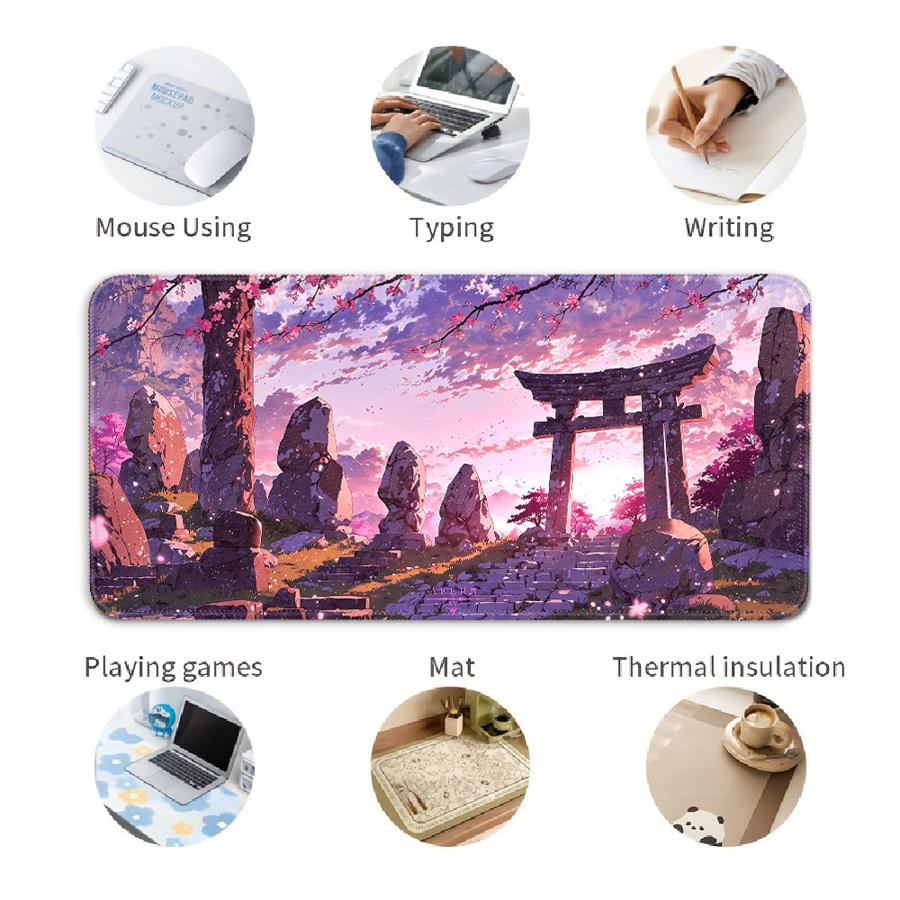 Romantic Tree Waterproof Mouse Pad Game Console Pad Computer Laptop Pad office Pad Desk accessories Keyboard Mouse Pad
