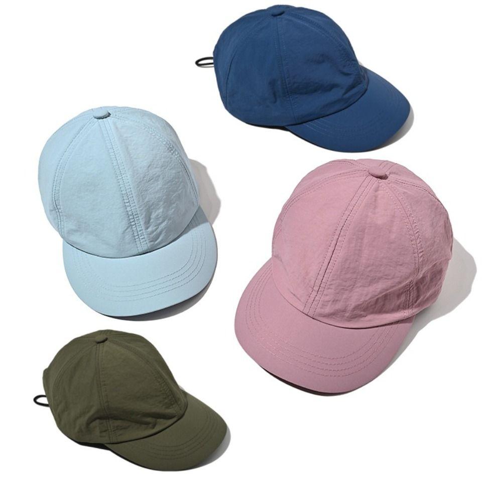Drawstring Design Baseball Cap Japanese Style Snapback Hats Sports Hat Sunshade Cap  Trucker Cap