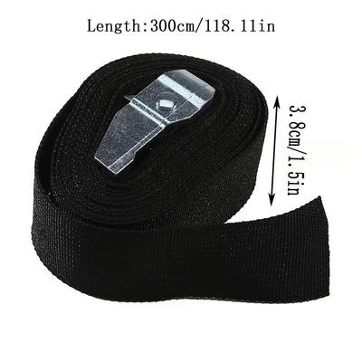 3.8CMx 1M/2M/3M/4M/5M Black Buckle Tie-Down Belt Cargo Straps for Car Motorcycle Bike Metal Buckle Tow Rope Strong Ratchet Belt