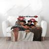 Custom Malachi Barton Collage Poster Digital Print Flannel Blanket, Lightweight And Soft Polyester Material For Sofa, Bedroom, B