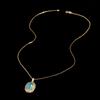 New 925 Sterling silver Necklace Loyalty stone Natural oval 10*14mm Ethiopia opal Pendant fine jewelry for women's Proposal gift