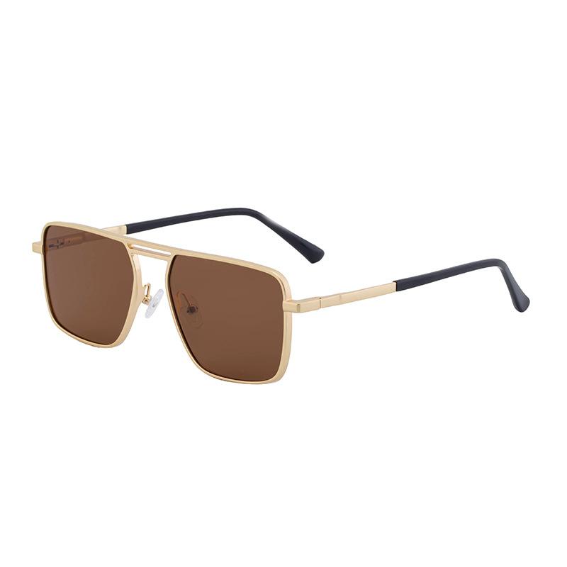 Box Sunglasses Double Beam Retro Men'S Sunglasses Trendy High-End Glasses For Men Driving