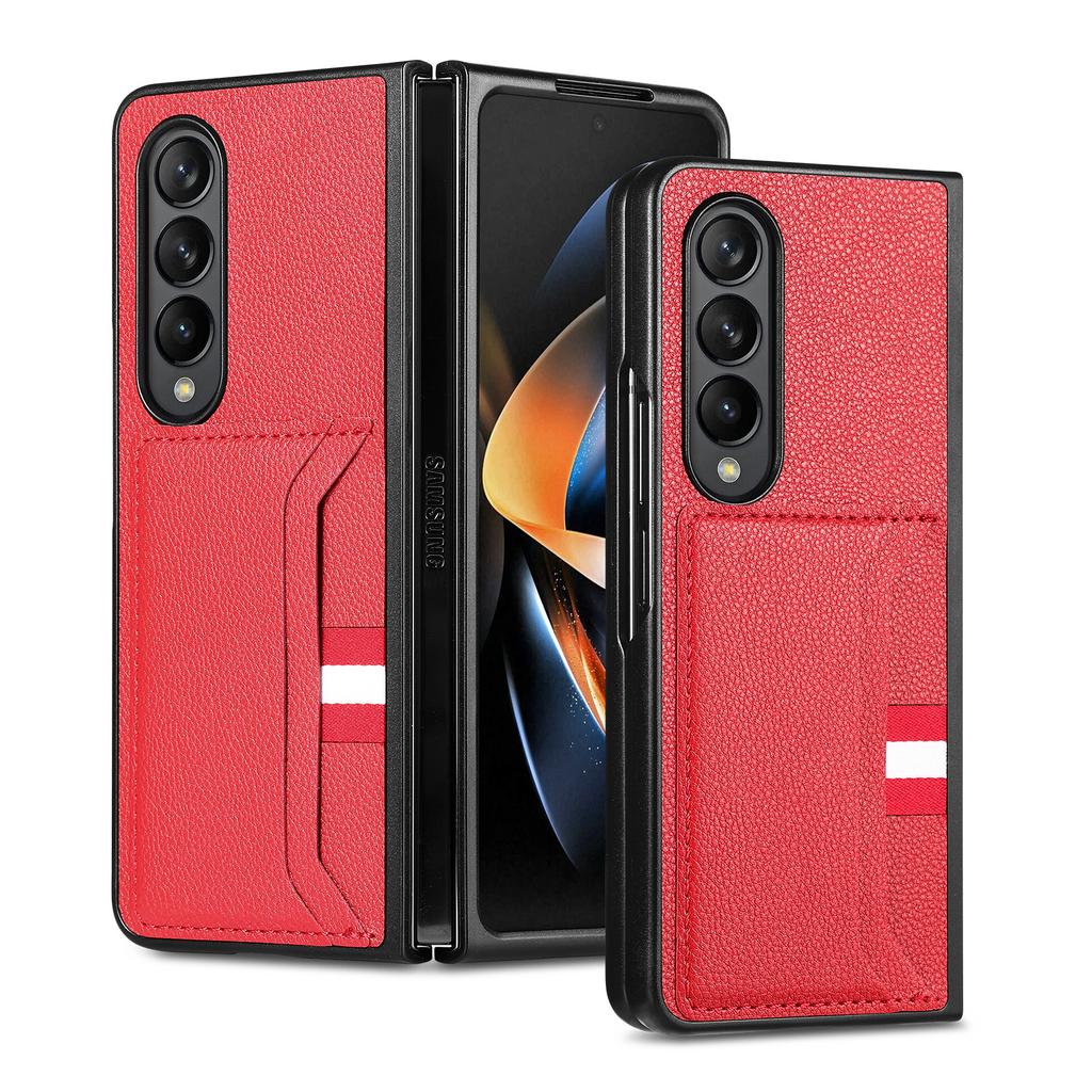 Anti -Scratch Leather Phone Bag Protective Case For Samsung Galaxy Z Fold 4 Fold3 Fold4 5g Fold 3 2 Fold2 Slim Card Slot Cover